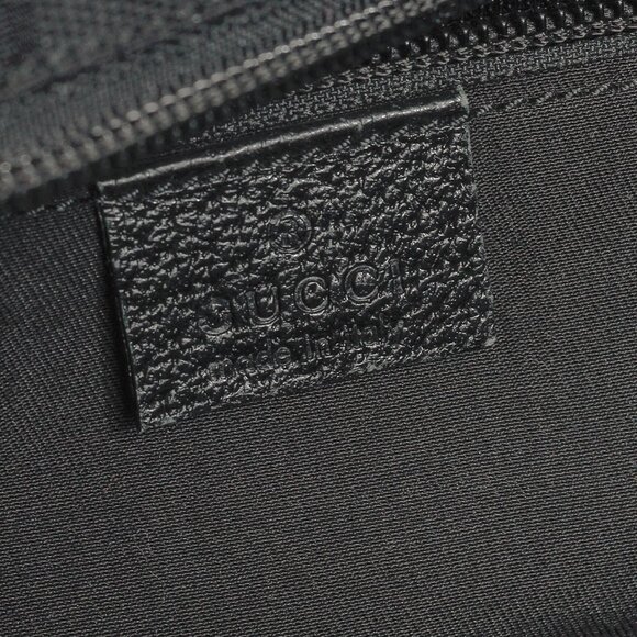 Gucci Black GG Canvas Web-Strap Small Tote - Picture 12 of 13